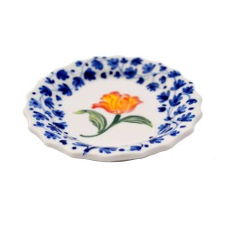 Schüssel Delfter Blau Orange Tulpenblumen Schüssel Delfter Blau Orange Tulpenblumen