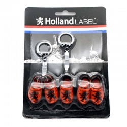 Klompjes set sleutelhanger magneet holland oranje leeuw Klompjes set sleutelhanger magneet holland oranje leeuw
