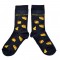Socken Holland-Käse-Motiv grau