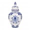 Royal Delft Vase mit Deckel blumen 