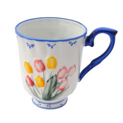Cup mug tulips color embossed 0.18L Cup mug tulips color embossed 0.18L