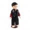 Porcelain doll volendam red black kostume