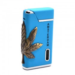 Feuerzeug cannabis amsterdam blau Feuerzeug cannabis amsterdam blau