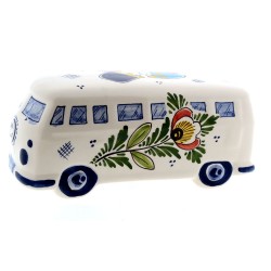 VW Camper Bus Delft blau polychrom küssendes Paar handbemalt VW Camper Bus Delft blau polychrom küssendes Paar handbemalt