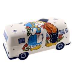 VW Camper Bus Delft blau polychrom küssendes Paar handbemalt VW Camper Bus Delft blau polychrom küssendes Paar handbemalt