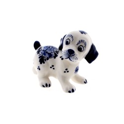 Hand painted Delft blue - dog Beagle small