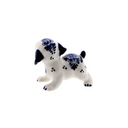 Hand painted Delft blue - dog Beagle small