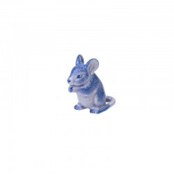 Miniatur Maus Delfter blau Keramik