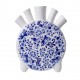 Tulpenvase auf Beinen mit traditionellem Delfter Blau-Blumendekor. Diese Vase mit 5 Ausgießern hat eine moderne Optik und ist durch ihre Form ein echter Hingucker.
