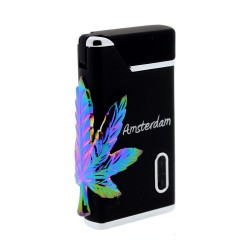 Storm lighter weed leaf mother of pearl colored Storm lighter weed leaf mother of pearl colored