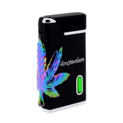 Storm lighter weed leaf mother of pearl colored Storm lighter weed leaf mother of pearl colored