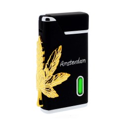 Storm lighter weed leaf gold Storm lighter weed leaf gold