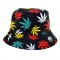 Fischerhut Bucket Hat Cannabisblatt Rasta CNNBS Amsterdam schwarz