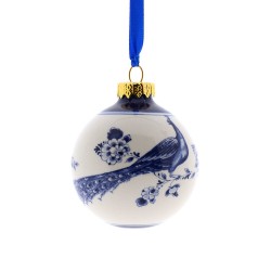 Christmas ball Delft blue peacock flowers decoration Christmas ball Delft blue peacock flowers decoration