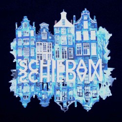 T-Shirt Schiedam Häuser schwarz T-Shirt Schiedam Häuser schwarz