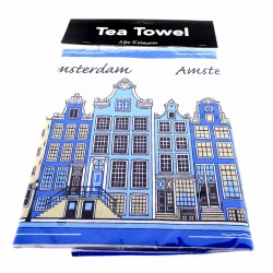Geschirrtuch Häuser Amsterdam blau Geschirrtuch Häuser Amsterdam blau