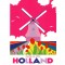 Postkarte Postcard Holland Windmühle Tulpenfeld 221