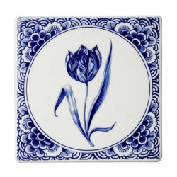 Delfter blaue Fliese Tulpe Blumenmuster Delfter blaue Fliese Tulpe Blumenmuster
