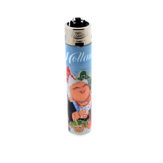 A cheerful lighter featuring a Volendam terrace scene and the text "Holland"