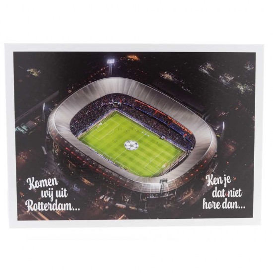 Puzzle mit einem wunderschönen Foto des Fußballstadion De Kuip. Ein echtes Rotterdam-Puzzle. Limitierte Auflage, beschränkte Auflage. 