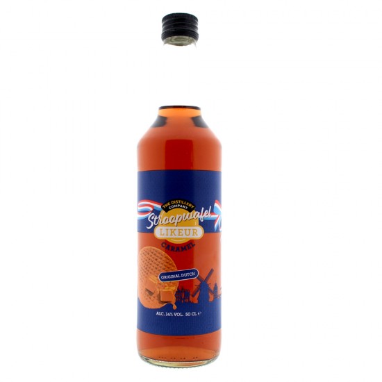 Flasche Sirup-Waffellikör der Distillery Company. Genießen Sie ein einzigartiges und unwiderstehliches Trinkerlebnis
