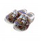 Paar houten souvenir klompen wit multi 14 cm