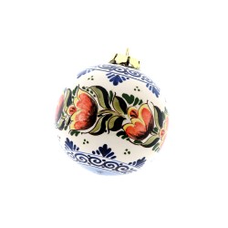 Christmas bauble tulip Delft polychrome hand-painted Christmas bauble tulip Delft polychrome hand-painted