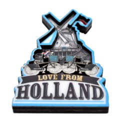 Magnet Dutch windmill love from holland turquoise Magnet Dutch windmill love from holland turquoise