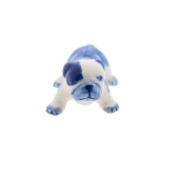 Miniatuur bull dog Delfts blauw Miniatuur bull dog Delfts blauw