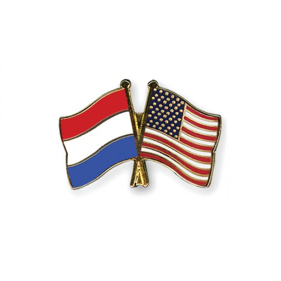 reversspeld vlaggenspeld vriendschapsspeld landenpin landenspeld Nederland - Verenigde Staten