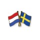 reversspeld vlaggenspeld vriendschapsspeld landenpin landenspeld Nederland - Zweden