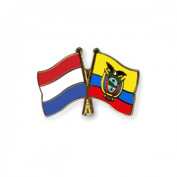 Reversspeld vlaggenpin Nederland - Ecuador
