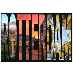 Postcard Rotterdam photo compilation punched Postcard Rotterdam photo compilation punched