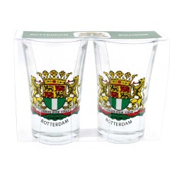 Geschenkset Rotterdam Shotgläser Logo Stadtwappen Geschenkset Rotterdam Shotgläser Logo Stadtwappen