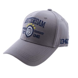 Baseballkappe Rotterdam Stickerei est 1340 grau Baseballkappe Rotterdam Stickerei est 1340 grau
