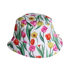 Fischerhut Bucket Hat Tulpen Weiß Fischerhut Bucket Hat Tulpen Weiß