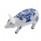 Dekoration figur Schwein Delfter Blau