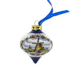 Christmas bauble windmill landscape tulips color onion shape Christmas bauble windmill landscape tulips color onion shape