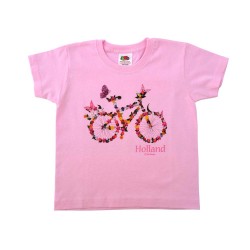 Kinder T-Shirt Fahrrad mit Schmetterlingen rosa Kinder T-Shirt Fahrrad mit Schmetterlingen rosa