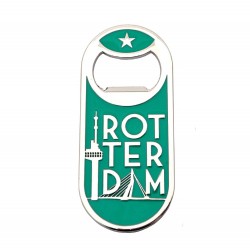 Magnet bottle opener Rotterdam retro green Magnet bottle opener Rotterdam retro green