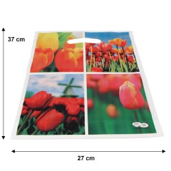 Plastiktragetasche Tulpen mittel Plastiktragetasche Tulpen mittel