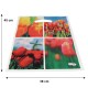 fun sturdy tote bag with a tulip design