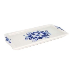 Royal Delft cake dish Delft blue flower 29 cm Royal Delft cake dish Delft blue flower 29 cm