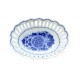 Klein opengewerkt ovaal schaaltje met Delfts blauwe bloemen decoratie