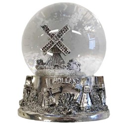 Snow globe Holland windmill metal look Snow globe Holland windmill metal look