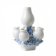 Tulpenvase Delfter Blau Blumenmuster 3-teilig