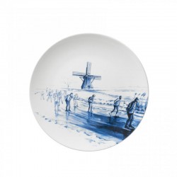 Delfter blau wandplatte retro elfstedentocht Delfter blau wandplatte retro elfstedentocht