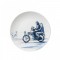 Wall plate delft blue puch moped