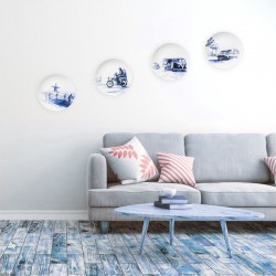 Delfter blau wandplatte retro strand Delfter blau wandplatte retro strand