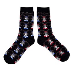 Socks black windmills red blue Socks black windmills red blue